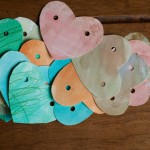Watercolor heart garland (and making art accessible)