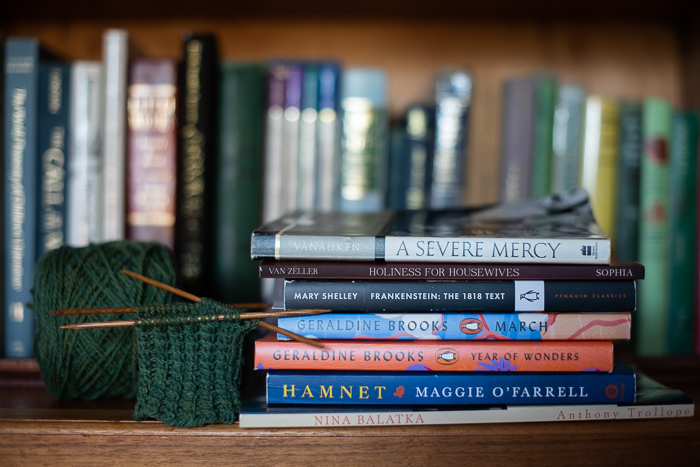 knitting and books